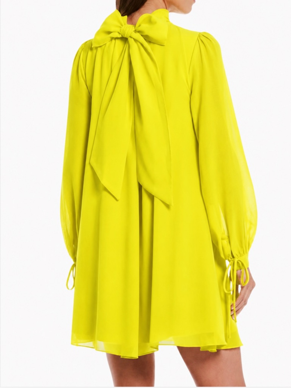 Belle Badgley Mischka Ansley Yellow Dress Sz 4